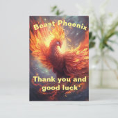 Élégant Carte de remerciements Phoenix (Debout devant)