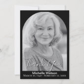 Élégant Carte de remerciements photo de l'arc funé (Devant)