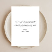 Élégant Carte de remerciements photo de mariage de