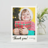 Élégant Carte de remerciements photo de vacances m (Debout devant)