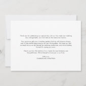 Élégant Carte de remerciements photo Mariage minim (Dos)