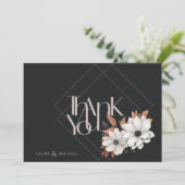 Élégant Carte de remerciements photo plat (Debout devant)