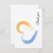 Élégant Carte de remerciements plat (Devant / Derrière)