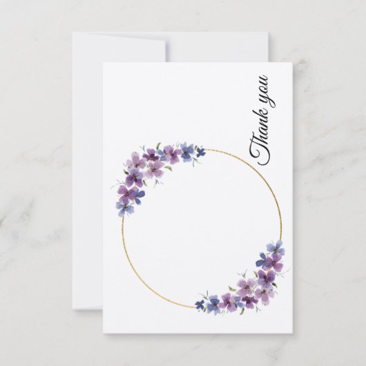 Élégant Carte de remerciements plat (Devant)