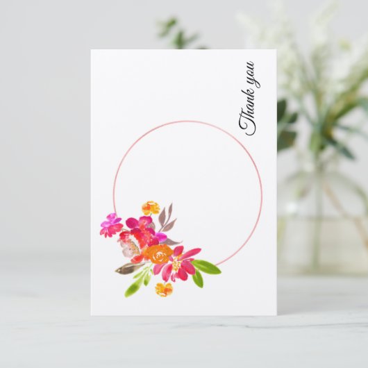 Élégant Carte de remerciements plat (Debout devant)