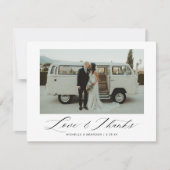 Élégant Carte de remerciements plat de bordure de  (Devant)