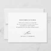 Élégant Carte de remerciements plat de bordure de  (Dos)