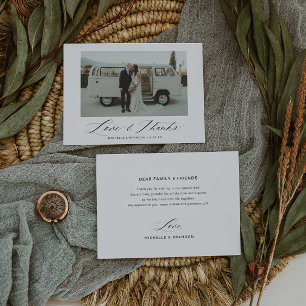 Élégant Carte de remerciements plat de bordure de 