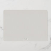 Élégant Carte de remerciements plat en argent - Vé (Verso)