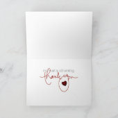 Élégant Carte de remerciements Rose (Intérieur)