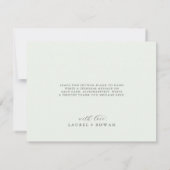 Elégant Carte de remerciements verdoyant (Dos)