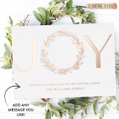 Elégant Carte de vacances en papier métallisé pers