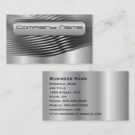 Élégant Carte de visite (Devant / Derrière)