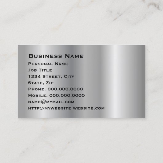Élégant Carte de visite (Dos)