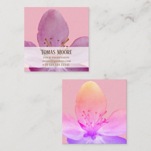 Élégant Carte de visite (Devant / Derrière)