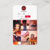 Élégant Carte de visite à bougies florales - FOREU (Dos)