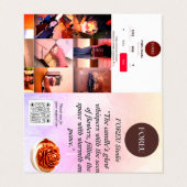 Élégant Carte de visite à bougies florales - FOREU (Extérieur déplié)