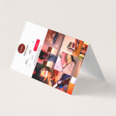 Élégant Carte de visite à bougies florales - FOREU (Dos)