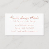 Élégant Carte de visite à la frontière rose-rose (Dos)