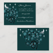 Élégant Carte de visite à spirale - Avec étoiles (Devant / Derrière)