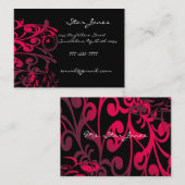 Élégant Carte de visite à spirale - Pourpre - (Devant / Derrière)