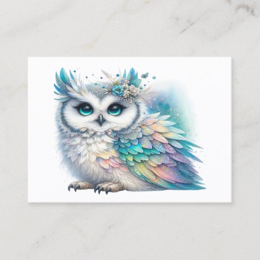 Elégant Carte de visite à thème de Chouette (Devant)