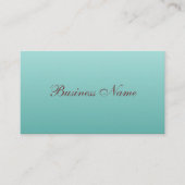 Elégant Carte de visite Aqua (Devant)