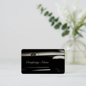 Élégant Carte de visite automobile noir (Debout devant)