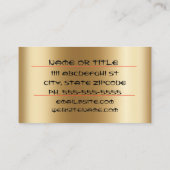 Élégant carte de visite bambou (Dos)