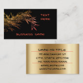 Élégant carte de visite bambou (Devant / Derrière)