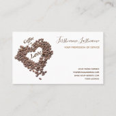 Élégant carte de visite Barista et des compagnons  (Dos)