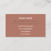 Élégant carte de visite Barista et des compagnons (Dos)