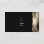 Elégant Carte de visite beige et gris noir (Dos)