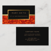 Elégant Carte de visite Black Gold de luxe (Devant / Derrière)