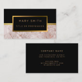 Elégant Carte de visite Black Gold de luxe (Devant / Derrière)