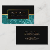 Elégant Carte de visite Black Gold de luxe (Devant / Derrière)