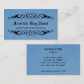 Élégant Carte de visite, Bleu (Devant / Derrière)