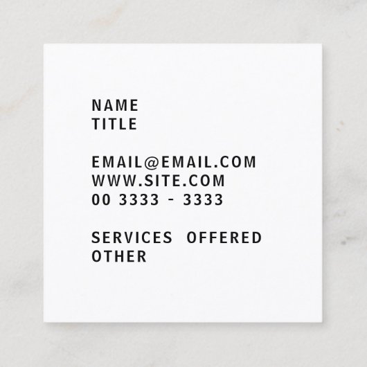 Élégant carte de visite bleu Monogram (Dos)