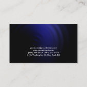 Élégant Carte de visite bleu noir élégant (Dos)