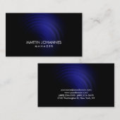 Élégant Carte de visite bleu noir professionnel (Devant / Derrière)