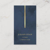 Élégant Carte de visite bleu or de marine glamour (Devant)