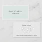 Élégant Carte de visite bleu professionnel (Devant / Derrière)