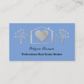 Élégant Carte de visite Blue Pro Real Estate Broke (Devant)