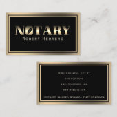 Élégant carte de visite cadre métal or (Devant / Derrière)