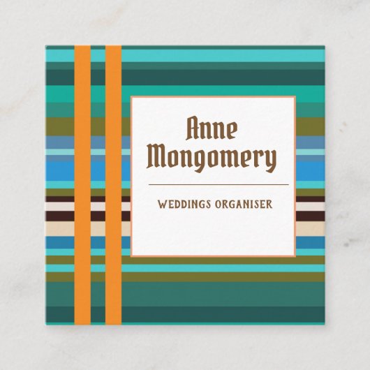 Élégant Carte de visite Carré (Devant)