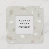 Élégant Carte de visite Carré Conception entrepren (Devant)