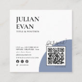 Élégant Carte de visite Carré d'arc holographique (Dos)