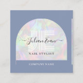 Élégant Carte de visite Carré d'arc holographique (Devant)