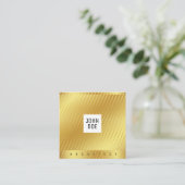 Élégant Carte de visite Carré or (Debout devant)