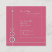 Élégant Carte de visite Carré professionnel (Dos)